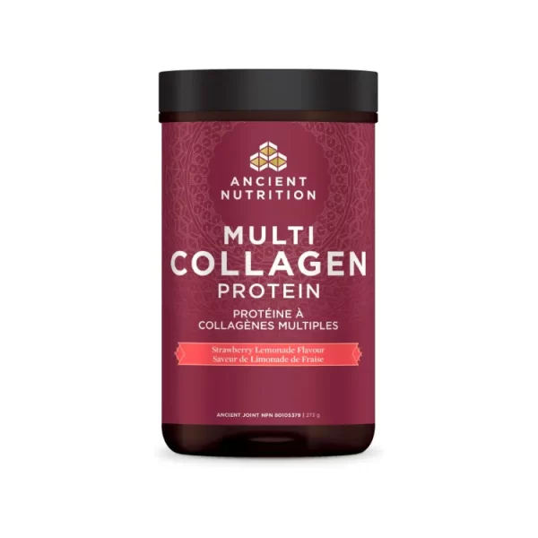 Ancient Nutrition, Multi Collagen Protein Powder, Strawberry Lemonade, 273g