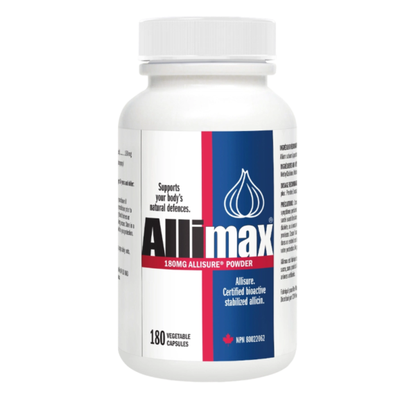 ALLIMAX, 100% Allicin Powder Capsules, 180 Mg, 180 count