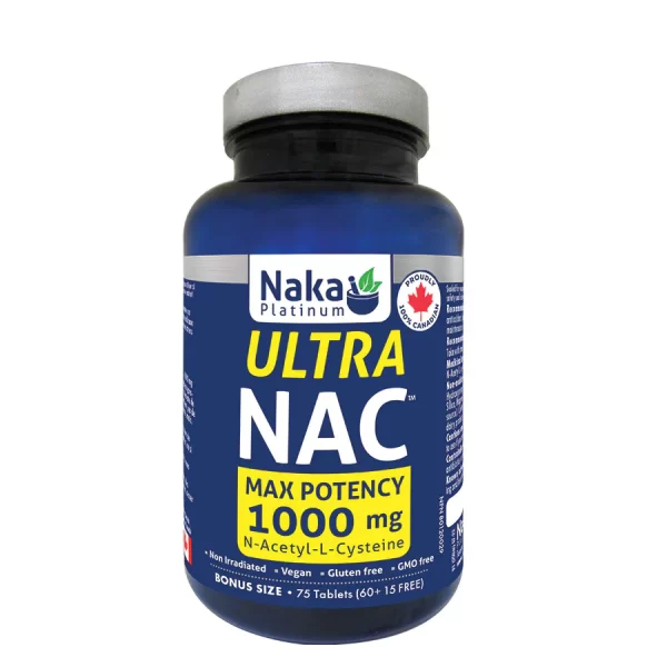 Naka Platinum Ultra NAC 1000mg, 75 Tablets